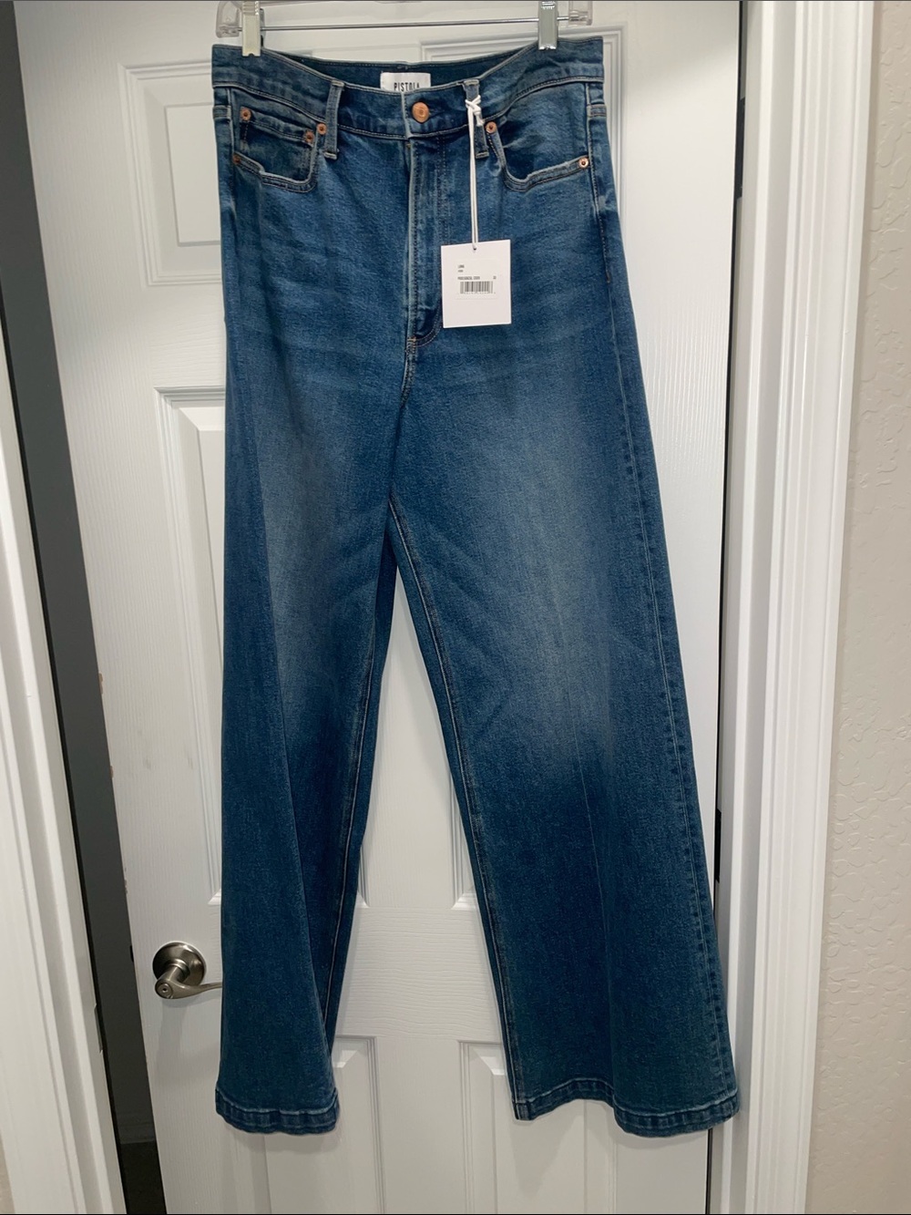 Pistola Lana High Rise Wide Leg Jeans color name: Cider